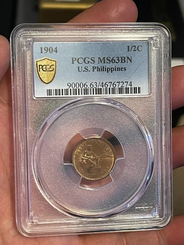USA/Philippines 1904 1/2 Centavo Coin #5 Cover