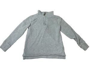 CREWCUTS BY J CREW Boys' Size 4-5 half-zip popover sweatshirt grey 100% Cotton