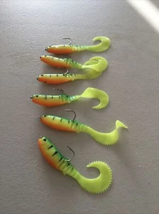 sea fishing lures Soft Jelly hooks Cod Pollock Bass Whiting Haddock Lures - Picture 1 of 7