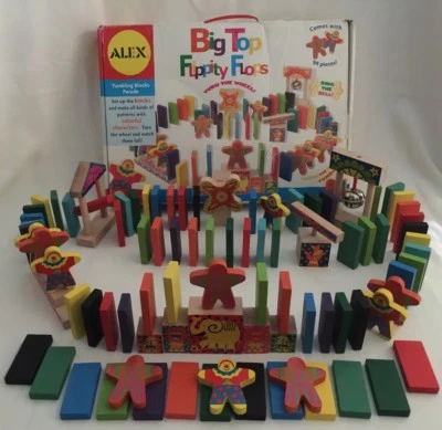 ALEX Big Top Flippity Domino Rally Wooden Building - Image 1 of 4