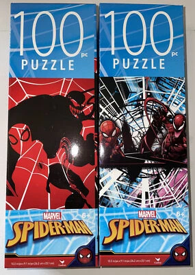 Spider-Man Venom Carnage Lote de 2 Rompecabezas Cardinales 100 Piezas Cada Rompecabezas Marvel Foto 1 de 2