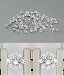 0.50 Ct CVD Certified Lab Grown Loose Diamond Lot 1.8mm 22 Pc I1-I2 D-E-F Color - Picture 1 of 12