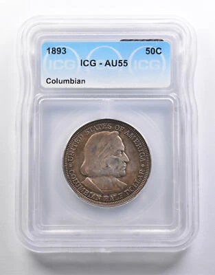 1893 Columbian Exposition Half Dollar AU55 ICG *6566 - Image 1 of 3