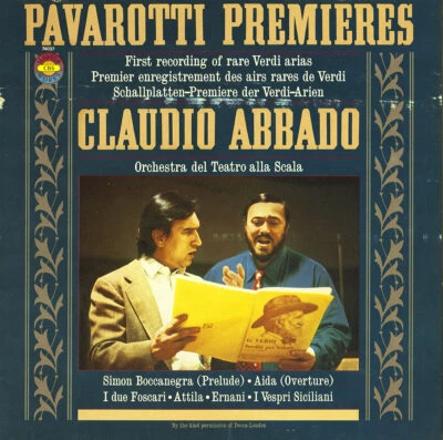 VERDI Rare Arias LUCIANO PAVAROTTI ABBADO CBS Masterworks 74037 NM 1981 Rec. - Image 1 of 3