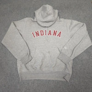 Indiana Jumper Mens SMALL grey Champion Hoodie Long Sleeve spellout logo Size S - Picture 1 of 10