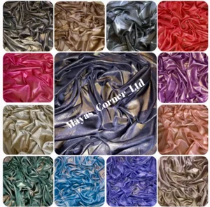 plain Light Weight Soft Shimmer Chiffon Fabric 58'' Wide Dress Bridal Decoration - Picture 1 of 30