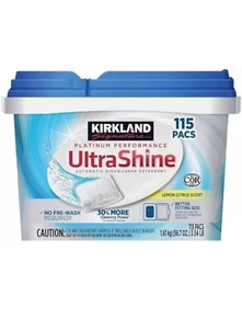 Dishwasher Detergent Signature Platinum Ultrashine Pacs, 115-Count - Picture 1 of 6