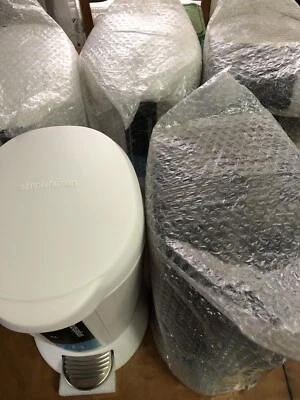 5X LATA DE PASO REDONDA SIMPLEHUMANA CON REVESTIMIENTO # CW1318 NUEVA 3Wht+2Blk Foto 1 de 4