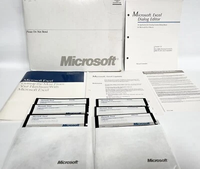 RARO Microsoft Excel Versión 2.10 para IBM Personal System/2 + Insertos Foto 1 de 4