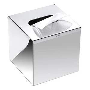 Copri Scatola Porta Fazzoletti Quadrata in Acciaio Inox - Carta Elegante da Parete Viso C... - Foto 1 di 7