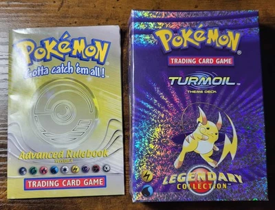 2002 Pokémon Legendary Collection TURMOIL Theme Deck + Rulebook Empty Open - Image 1 of 4
