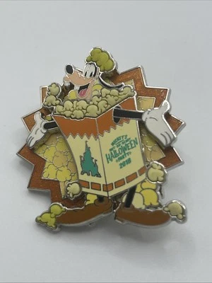 ЗАКОЛКА-СПИННЕР DISNEY WDW MNSSHP ДЛЯ ВЕЧЕРИНКИ НА ХЭЛЛОУИН 2018 GOOFY AS POPCORN BOX LE 5450 - Изображение 1 из 4