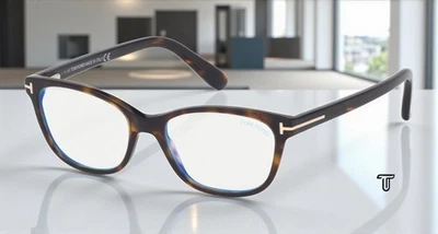 Gafas para mujer Tom Ford FT5638-B 052 Dark Havana lentes transparentes de plástico 50 mm Foto 1 de 4