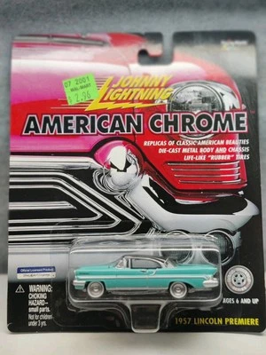 Винтажный Johnny Lightning Американский Хром Литой 1957 Lincoln Premiere - ХОРОШИЙ!   - Изображение 1 из 4