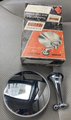 Vintage hinge mounted Rosco Automotive  Rear View Mirror Porsche MGA Right - Image 1 of 4