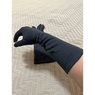 Guantes de brazo medio mezcla algodón negro vintage talla 7 Foto 1 de 4