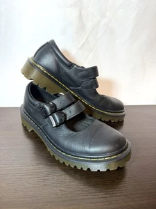 Dr. Martens Adena III Double Strap Mary Jane Flats Women's US Size 7 Black Y2K - Picture 1 of 5