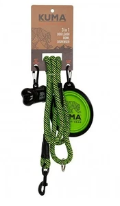Correa para perro KUMA Outdoor Gear 3 en 1 - negro lima NUEVO - Imagen 1 de 1