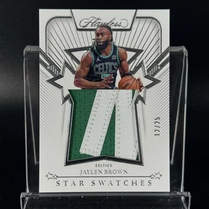 Jaylen Brown 2023-24 Panini Flawless Star Swatches Game Used Jumbo N Patch /25 - Picture 1 of 10