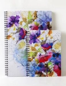 FLOWERART A5 - A4 Spiral Binding Notebook Notepad Office School Diary Various - Picture 1 of 10