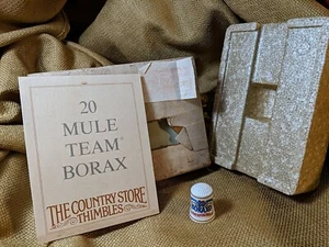 Vtg 1980 Mule Team Borax Porcelain Thimble Authentic Franklin Mint NIB Never Use - Picture 1 of 13