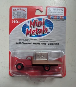 Classic Metal Works Mini Metals HO Scale 1/87 Chevrolet Flatbed Swift's Red - Picture 1 of 4