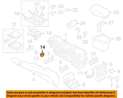 Ford OEM 2016 Explorer consola central delantera tapa de enchufe BB5Z19A487AG Foto 1 de 2