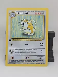 1st Edition Raticate (Rattikarl) 40/102 - NM - German WotC Base Set Pokemon Card - Picture 1 of 2