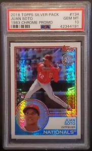 2018 Topps Update JUAN SOTO 1983 Chrome Promo Silver PSA 10 - Picture 1 of 2