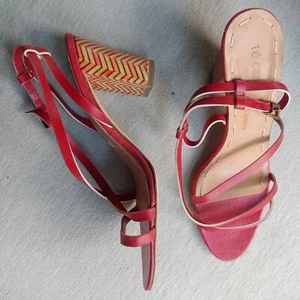 Te Casan Schuhe Sandale Pumps Riemchen Rot W/ Neu - Bild 1 von 9