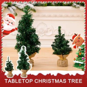 Christmas Artificial Tree Table Top Home Office Bedroom Decorations NEW M0S8 - Picture 1 of 14