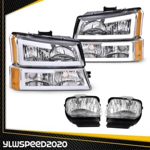 Fit For 03-07 Chevy Silverado / Avalanche LED DRL Headlights Lamps & Fog Lights - Picture 1 of 9