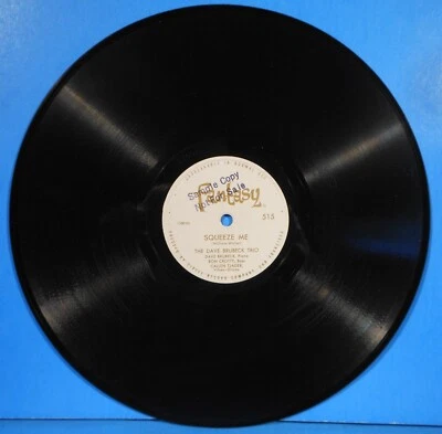 DAVE BRUBECK SQEEZE ME ~ HOW HIGH THE MOON 10" 1951 PROMO GREAT CONDITION  VG+!! - Image 1 of 4