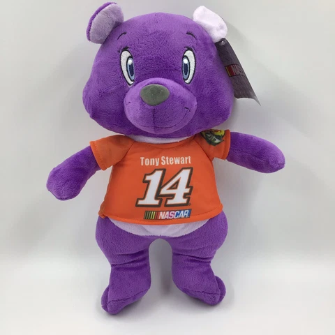 NASCAR Racing TONY STEWART #14 Plush Purple Bear 14" Kellytoy 2016 Official NWT Cover