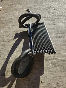 00-01 Harley Davidson FLHT Electra Glide Oil Cooler Cooling Core Radiator Hoses - Picture 1 of 10