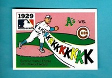 1971 Fleer R.G. LAUGHLIN WORLD SERIES 1929 A'S v. CUBS #27 BLACK BACK NRMT
