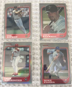 NEAR SET 1997 Bowman Chrome Refractor LOT of 215 Cards Wood Ripken Piazza Nomar - Picture 1 of 4
