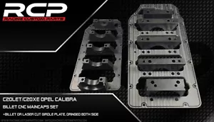 C20LET Opel Vauxhall Calibra Astra Vectra billet cnc maincaps set + placa de ... - Imagen 1 de 4