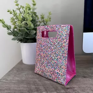 Bath & Body Works mini borsa donna rosa caldo scintillante riutilizzabile regalo - Foto 1 di 7