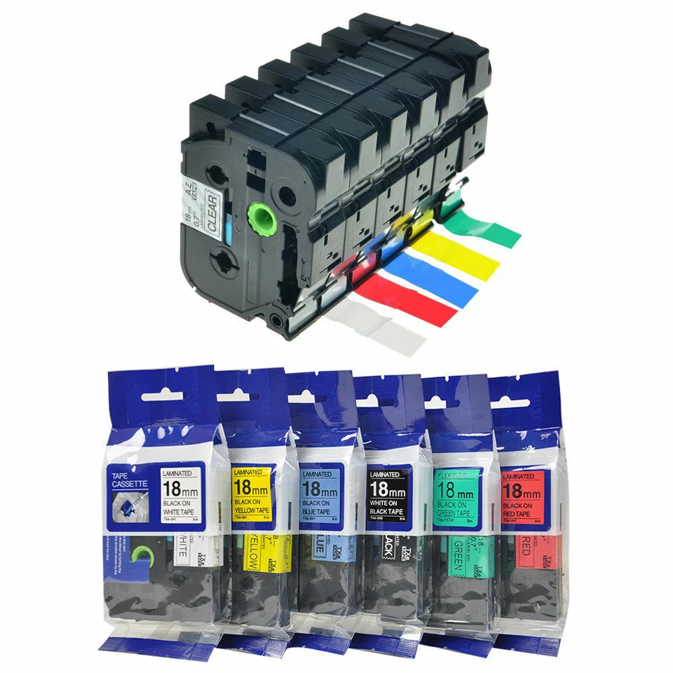 CARTRIDGE CAPTAIN Great Quality fits Brother P-Touch Tz Tze Label Tape 18mm all color