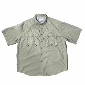 Vintage LL Bean Fly Fishing Vented Short Sleeve Single Stitch Shirt Mens Size XL - Picture 1 of 4