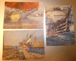 3 CPA ANNEES 1950 ALBERT SEBILLE galere de malte, le souverain, yacht du pharaon - Bild 1 von 1