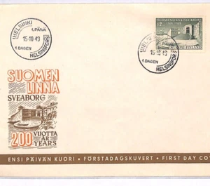 FINLAND Air Mail FDC 1948 Suomenlinna/Sveaborg 200 Years Helsinki{samwells}YT194 - Picture 1 of 12