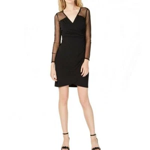 INC International Concepts I.N.C. Illusion-Sleeve Mantelkleid NEU schwarz XS - Bild 1 von 2