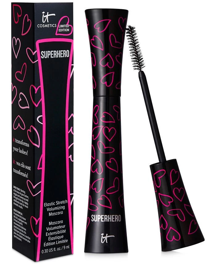IT COSMETICS SUPERHERO ELASTIC STRETCH VOLUMIZING MASCARA .30 OZ - SUPER BLACK - Image 1 of 1
