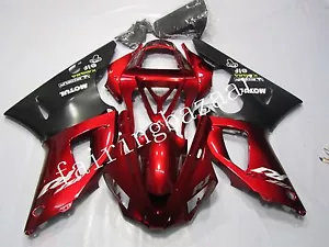 Kit de carenado plástico inyectable ABS 2000 YZF R1 negro mate rojo caramelo - Imagen 1 de 7