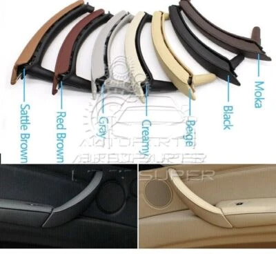 Cubierta de manija de puerta con cuero para BMW X5 E70 X6 E71 E72 2007-2013 Foto 1 de 4
