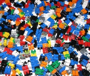 LEGO® Minifigure Legs BULK LOT x 10 Pants blue red black white orange printed - Picture 1 of 2