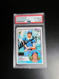 1983 Topps Dale Murphy signed Baseball Card PSA Encapsulated - Picture 1 of 4