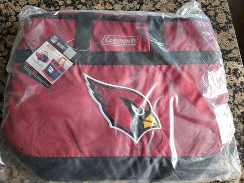 New Coleman NFL Arizona Cardinals Grocery Getter Insulated Tote 40 Can Red Cover
